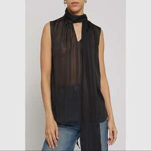 134 - Black Button Up Blouse